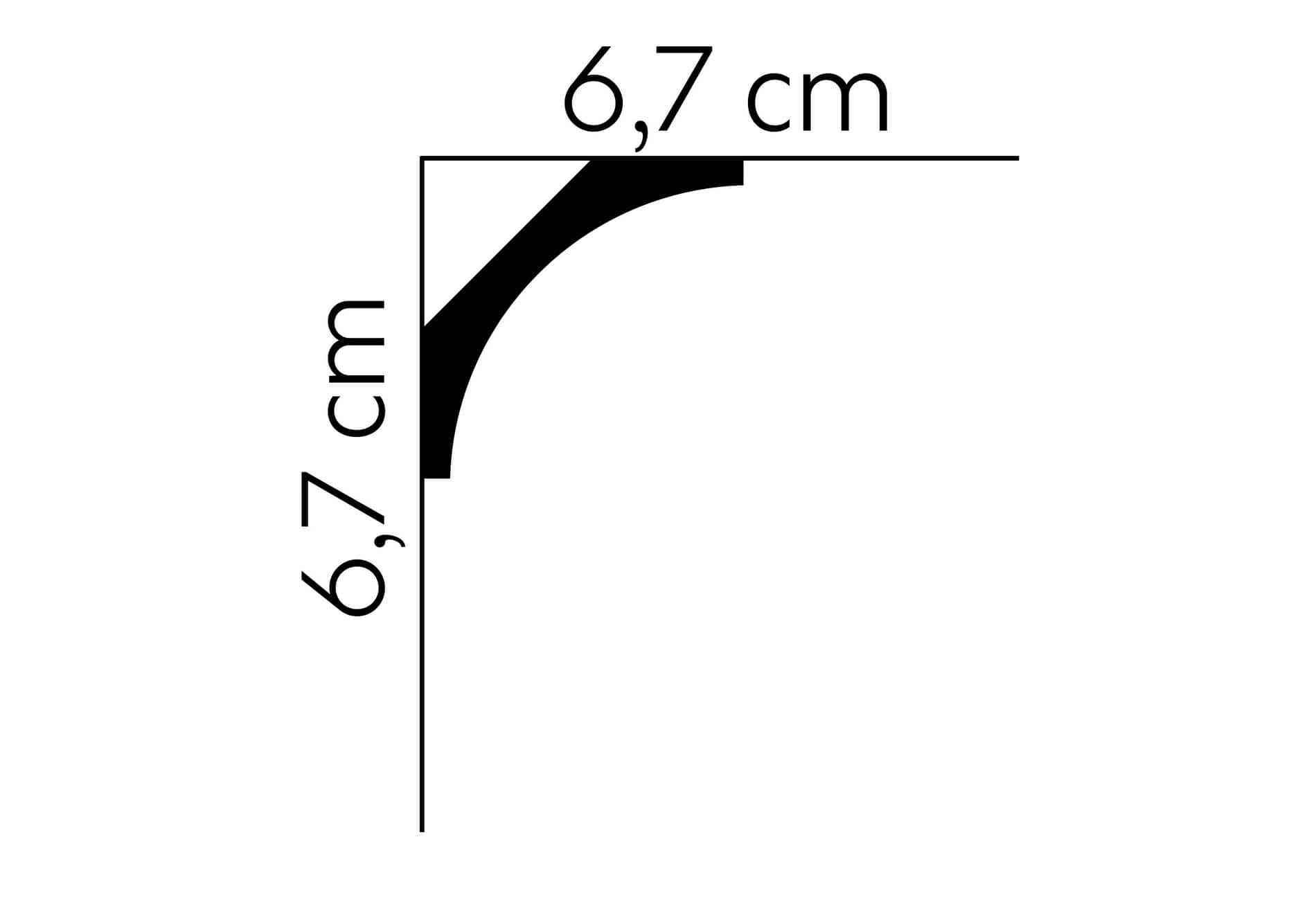 Listwa sufitowa MDB001 Mardom Decor wys. 6,7cm