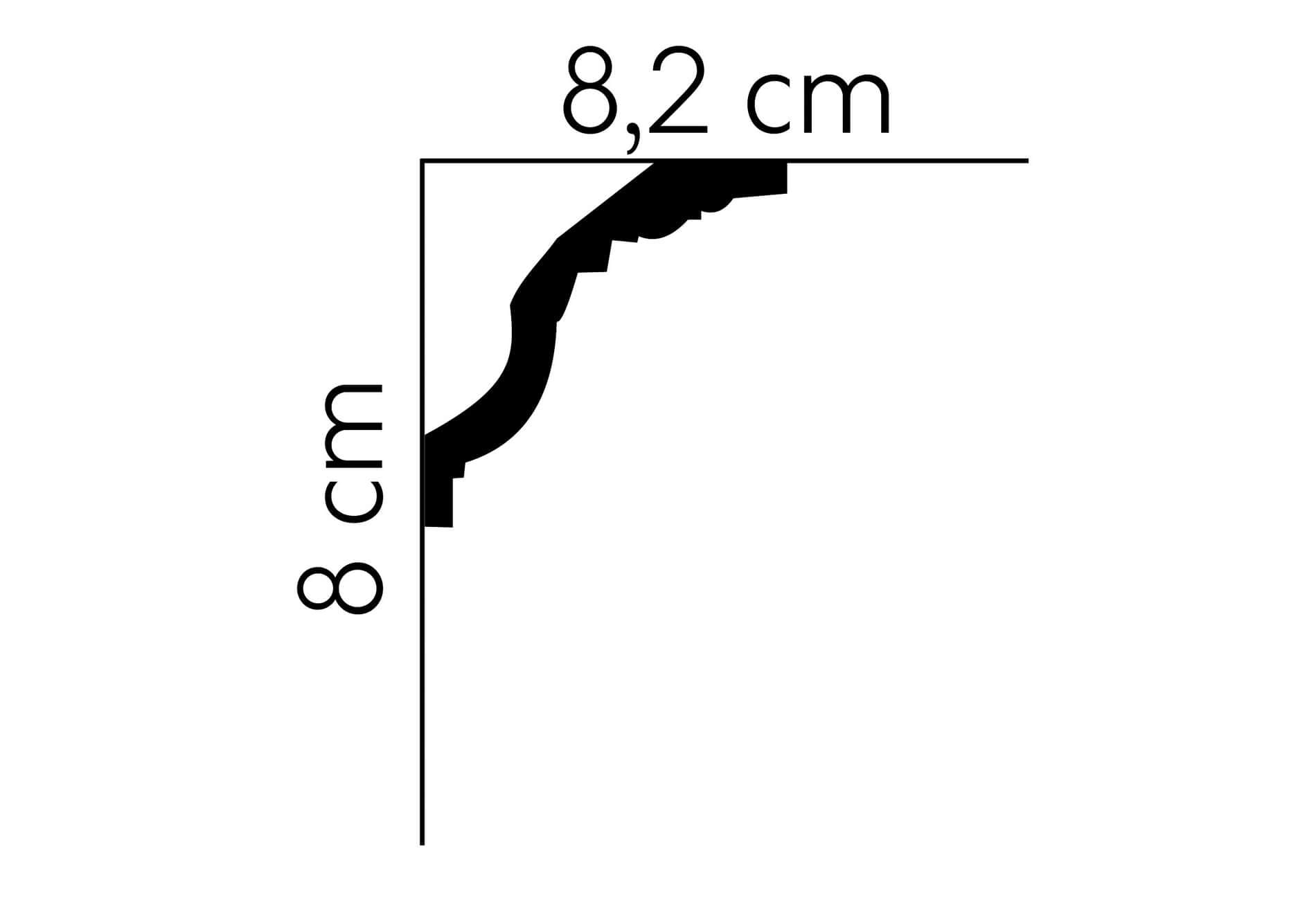 Listwa sufitowa MDB102 Mardom Decor wys. 8cm
