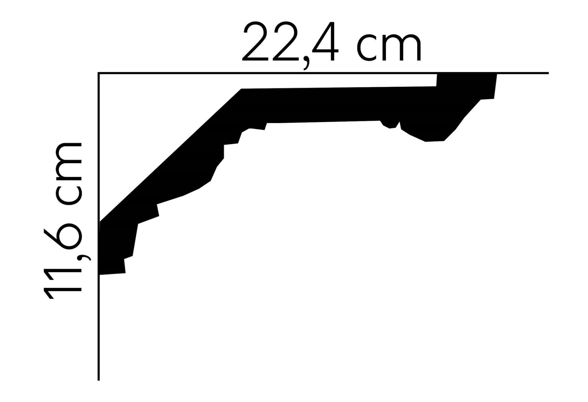 Listwa sufitowa MDB121 Mardom Decor wys. 11,6cm