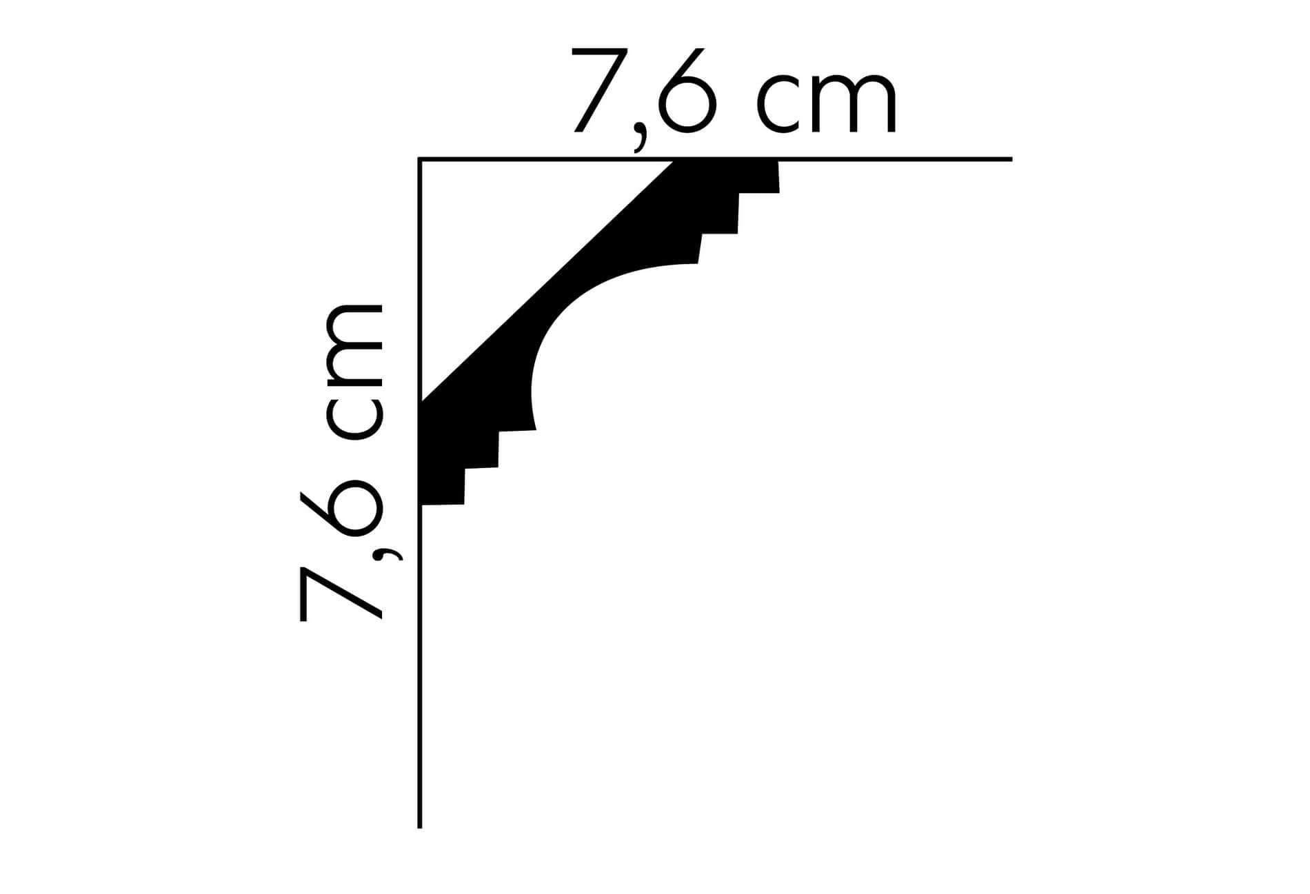 Listwa sufitowa MDB152 Mardom Decor wys. 7,6cm