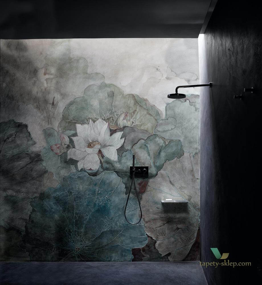 Tapeta pod prysznic w kwiaty NIVEUM Wall & Deco WET_NI1601 WET SYSTEM 2016