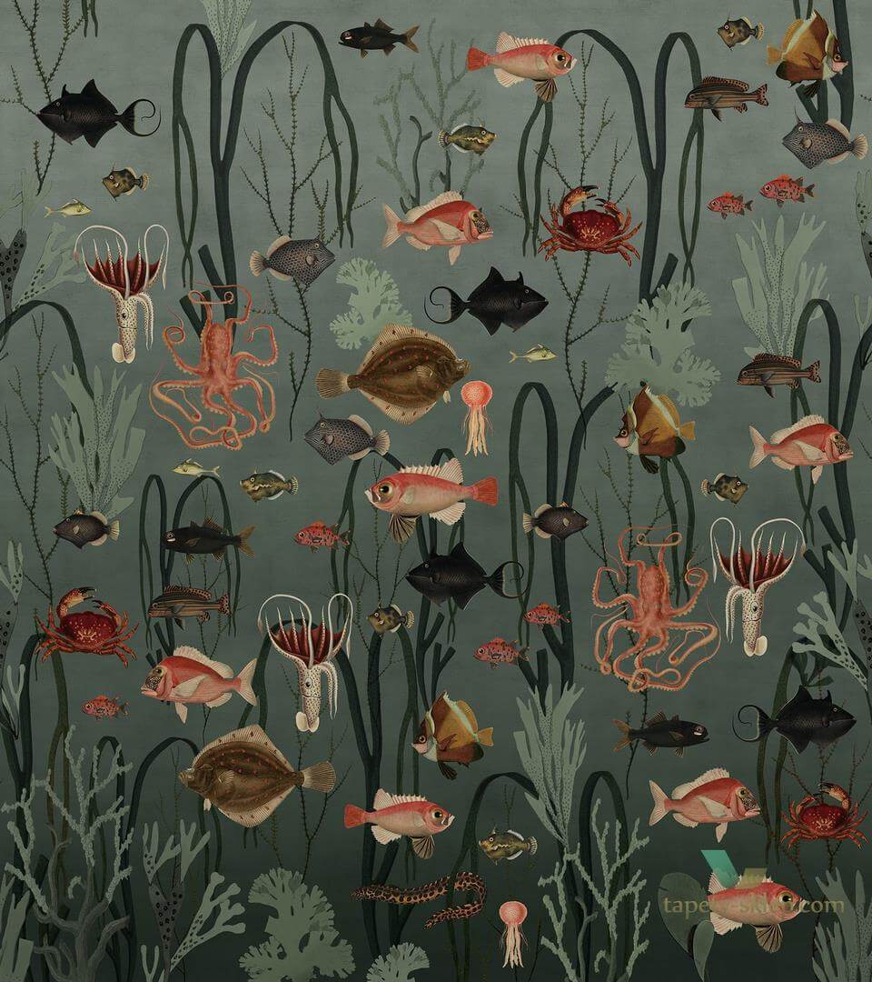 Tapeta Rebel Walls R17141 Aquatic Life Oxygen portrait Moss & Coral