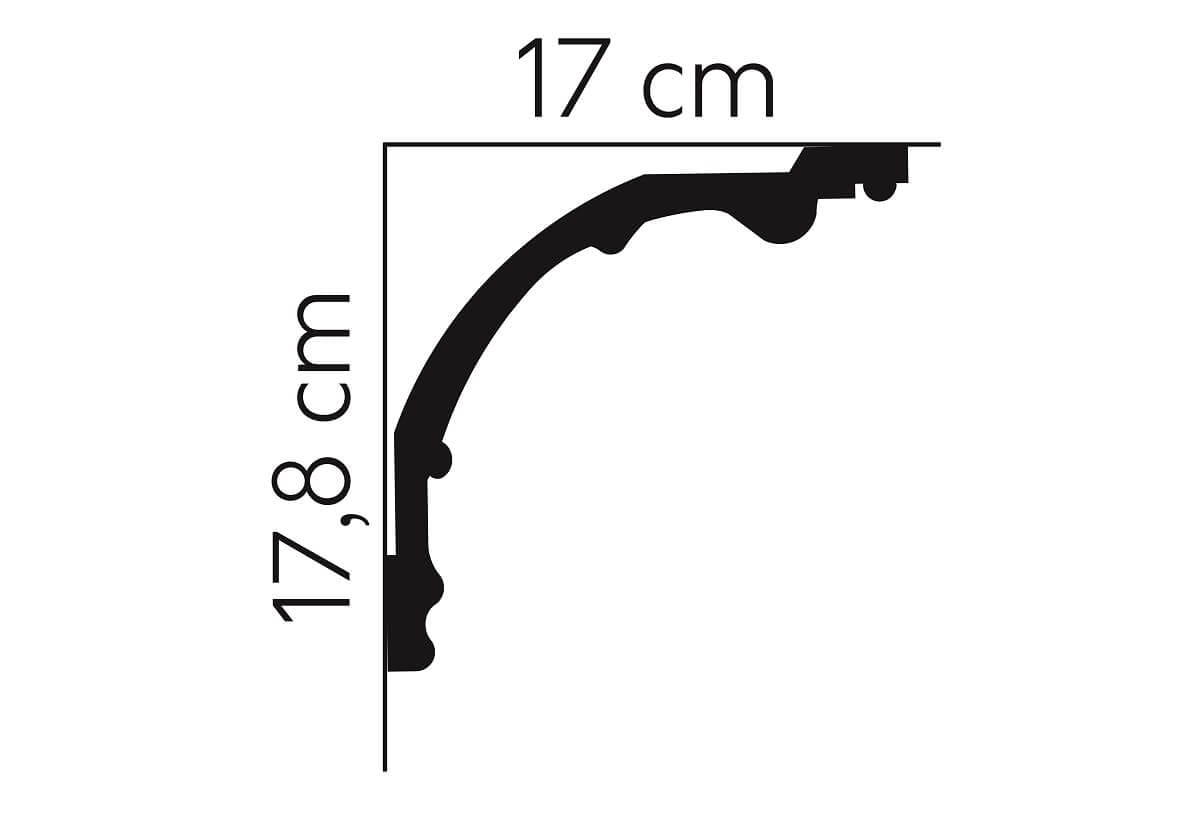 Listwa sufitowa MDB128 Mardom Decor wys. 17,8cm