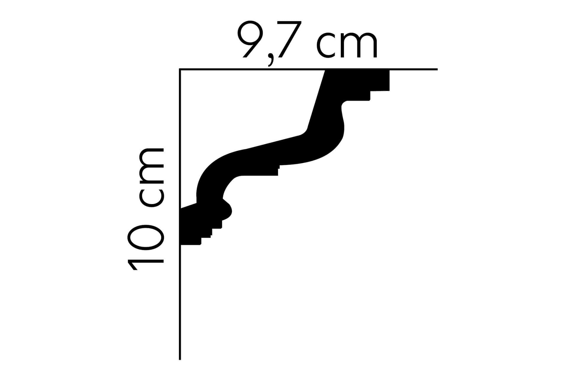 Listwa sufitowa elastyczna MDB118F Mardom Decor wys. 10cm