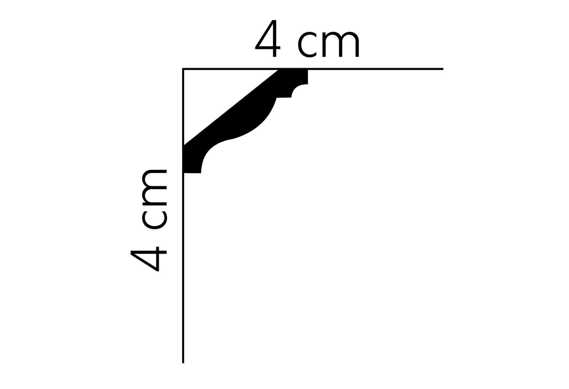 Listwa przysufitowa elastyczna MDB172F Mardom Decor wys. 4cm