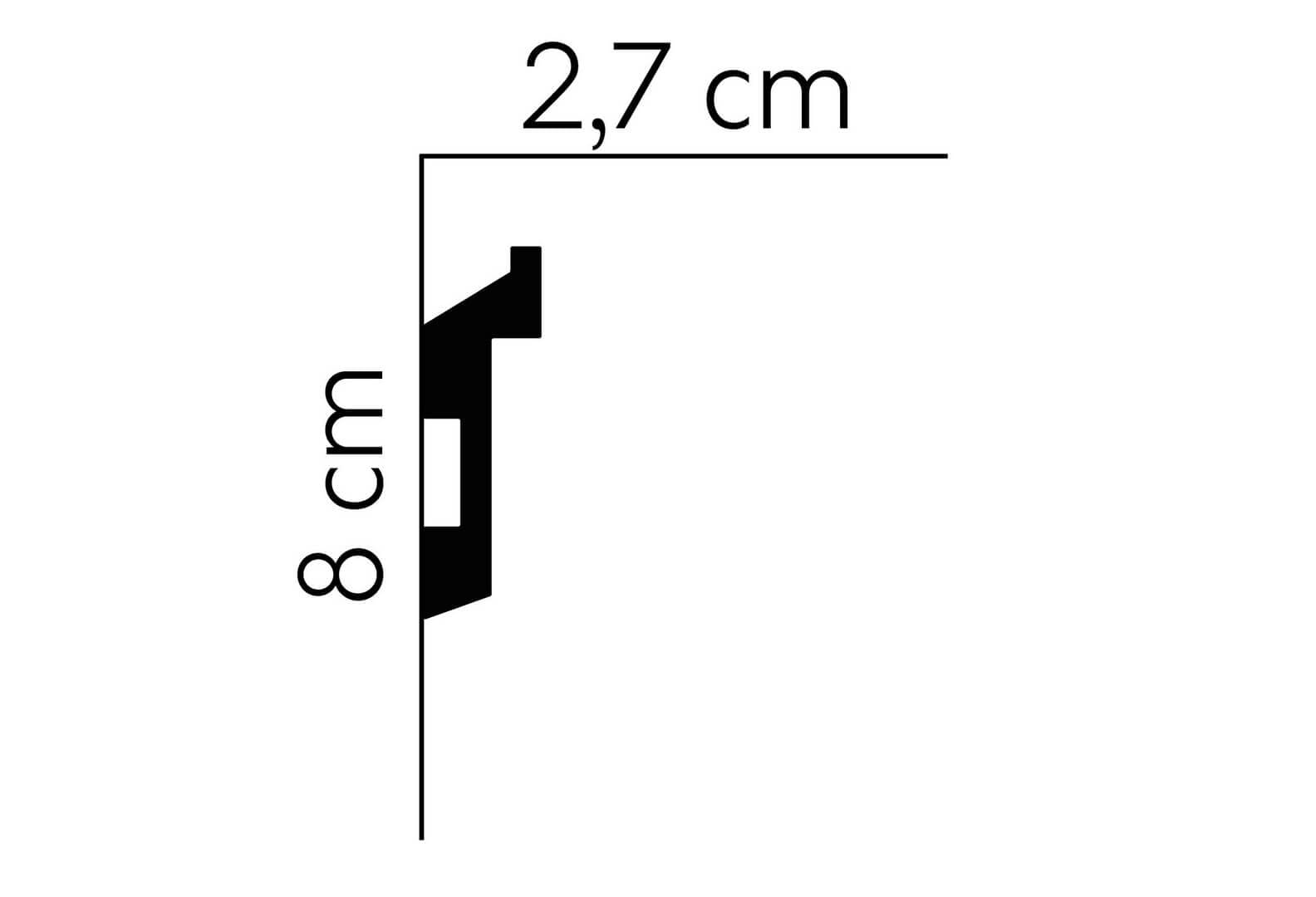 Listwa oświetleniowa LED MD024 Mardom Decor wys. 8cm