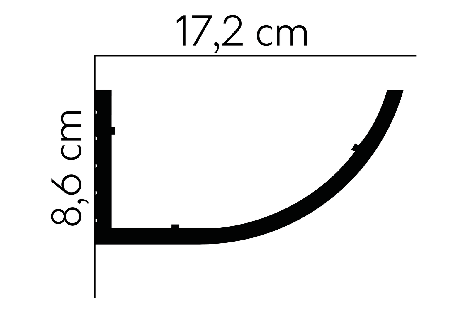 Listwa oświetleniowa LED MD362 Mardom Decor wys. 8,6cm
