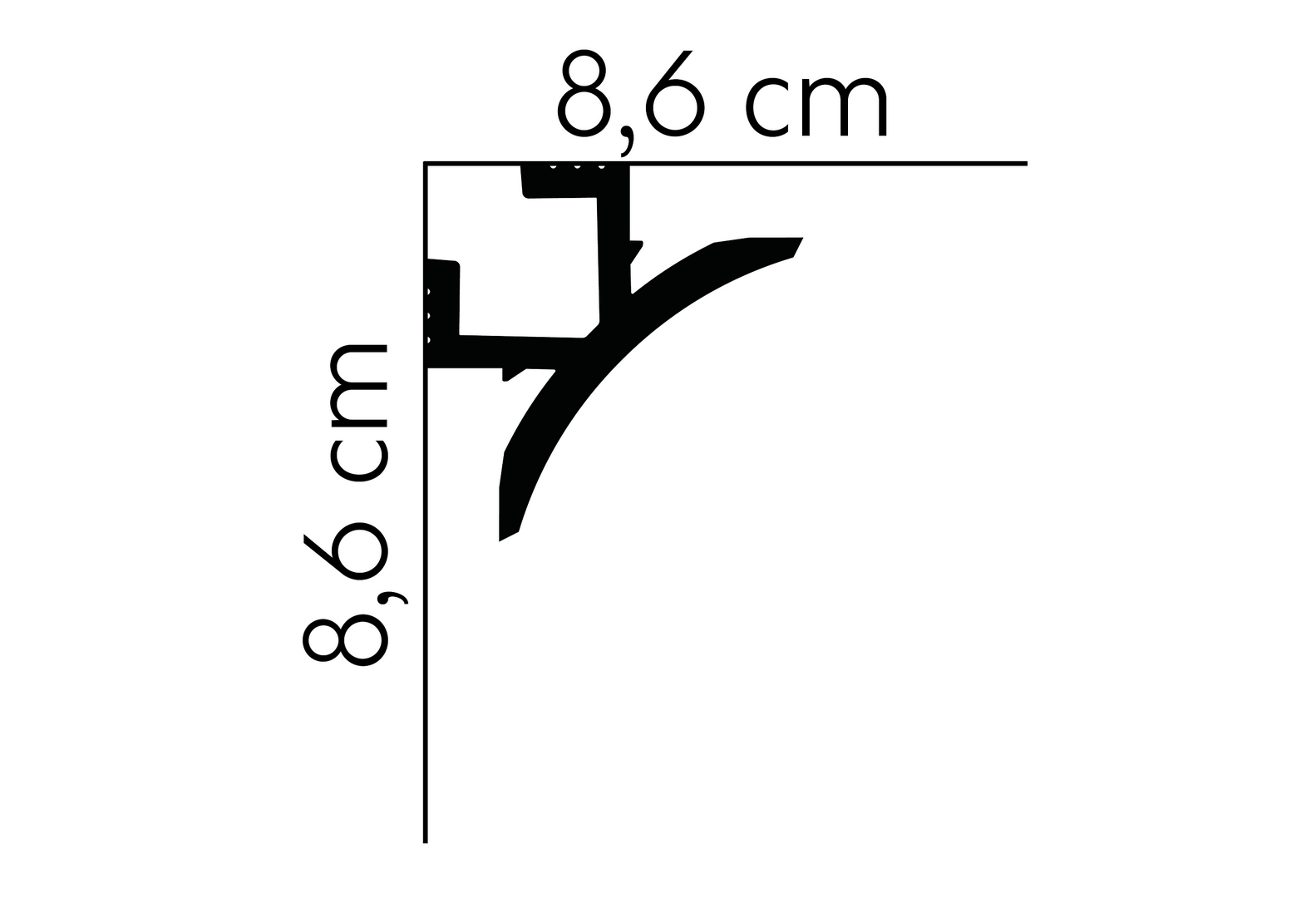 Listwa oświetleniowa LED QL002 Mardom Decor wys. 8,6cm