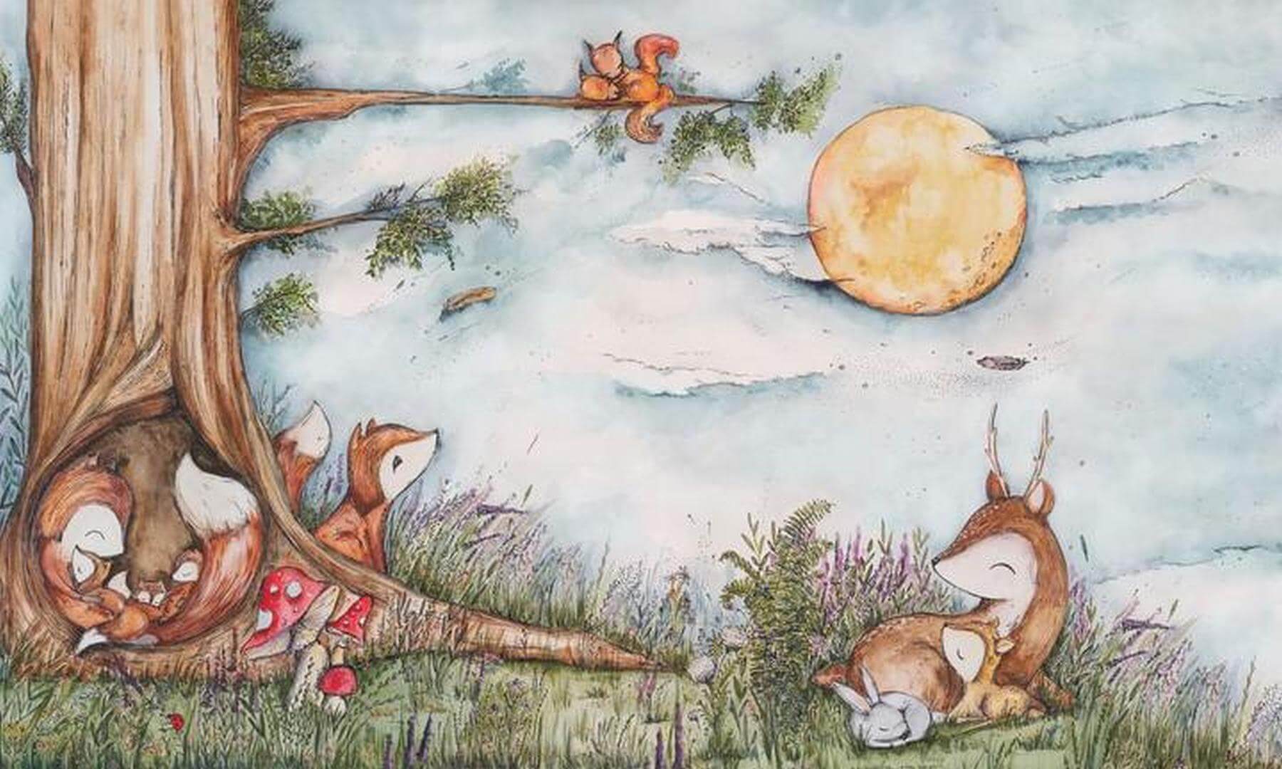 Fototapeta zwierzęta leśne WallArt Fox Hollow