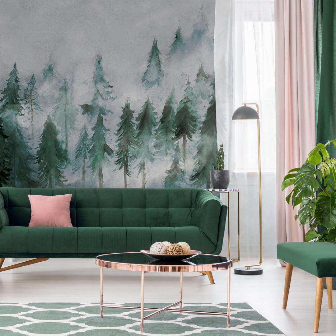 Fototapeta zamglony las WallArt Nebbia