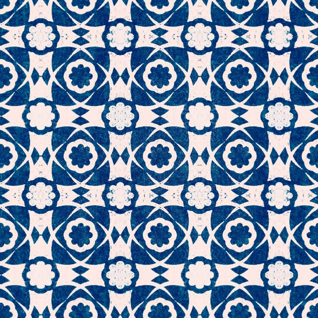 Tapeta Płytki Mind The Gap AEGEAN TILES Indigo WP30051 Sundance Villa Complementary
