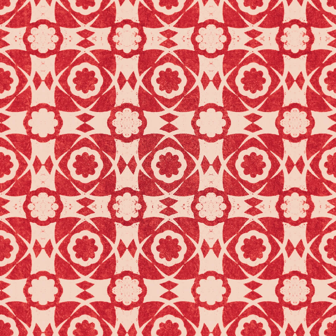 Tapeta Płytki Mind The Gap AEGEAN TILES Red WP30052 Sundance Villa Complementary