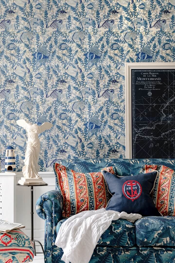 Tapeta Ryby Mind The Gap AQUARIUM Indigo WP20568 Sundance Villa Complementary