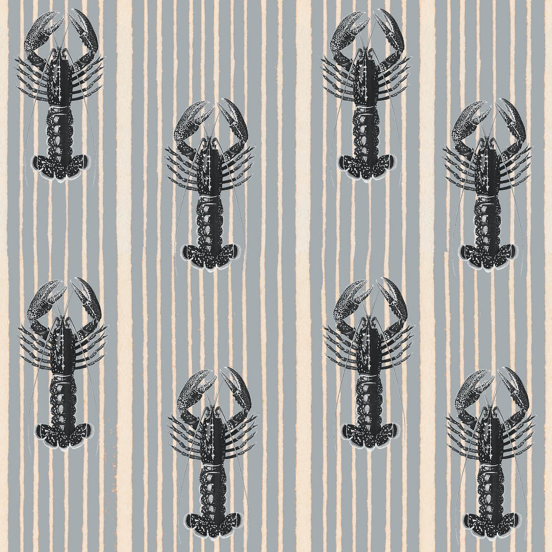 Tapeta Homary Mind The Gap MEDITERRANEAN LOBSTERS Light Grey WP30063 Sundance Villa Complementary