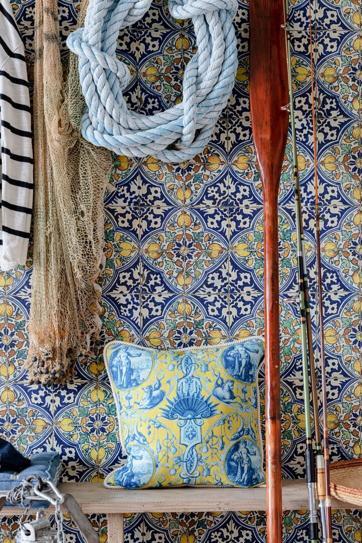 Tapeta Płytki Portugalskie Mind The Gap SARDEGNA TILES WP20574 Sundance Villa Complementary