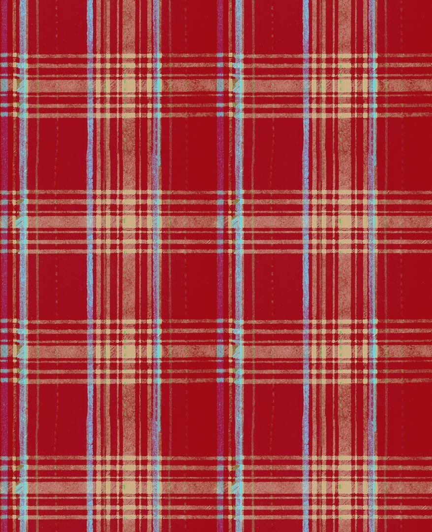 Tapeta Krata Mind The Gap SEAPORT PLAID Red WP30066 Sundance Villa Complementary