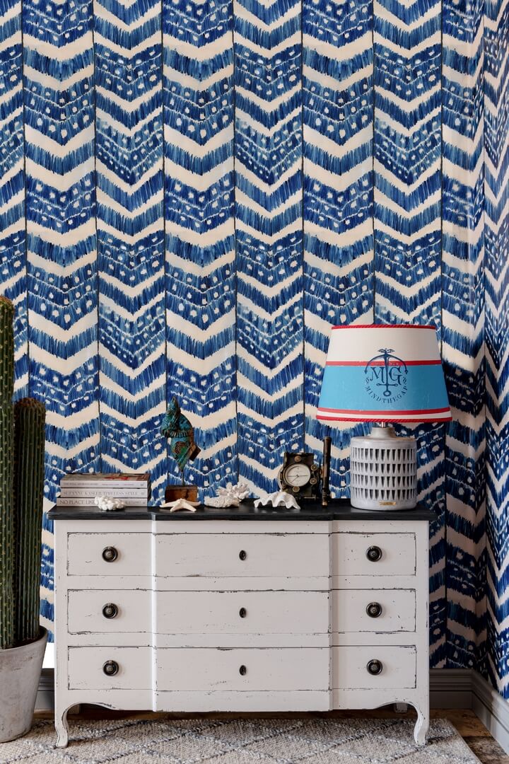 Tapeta Zygzaki Mind The Gap TURKISH IKAT Neutral WP30057 Sundance Villa Complementary