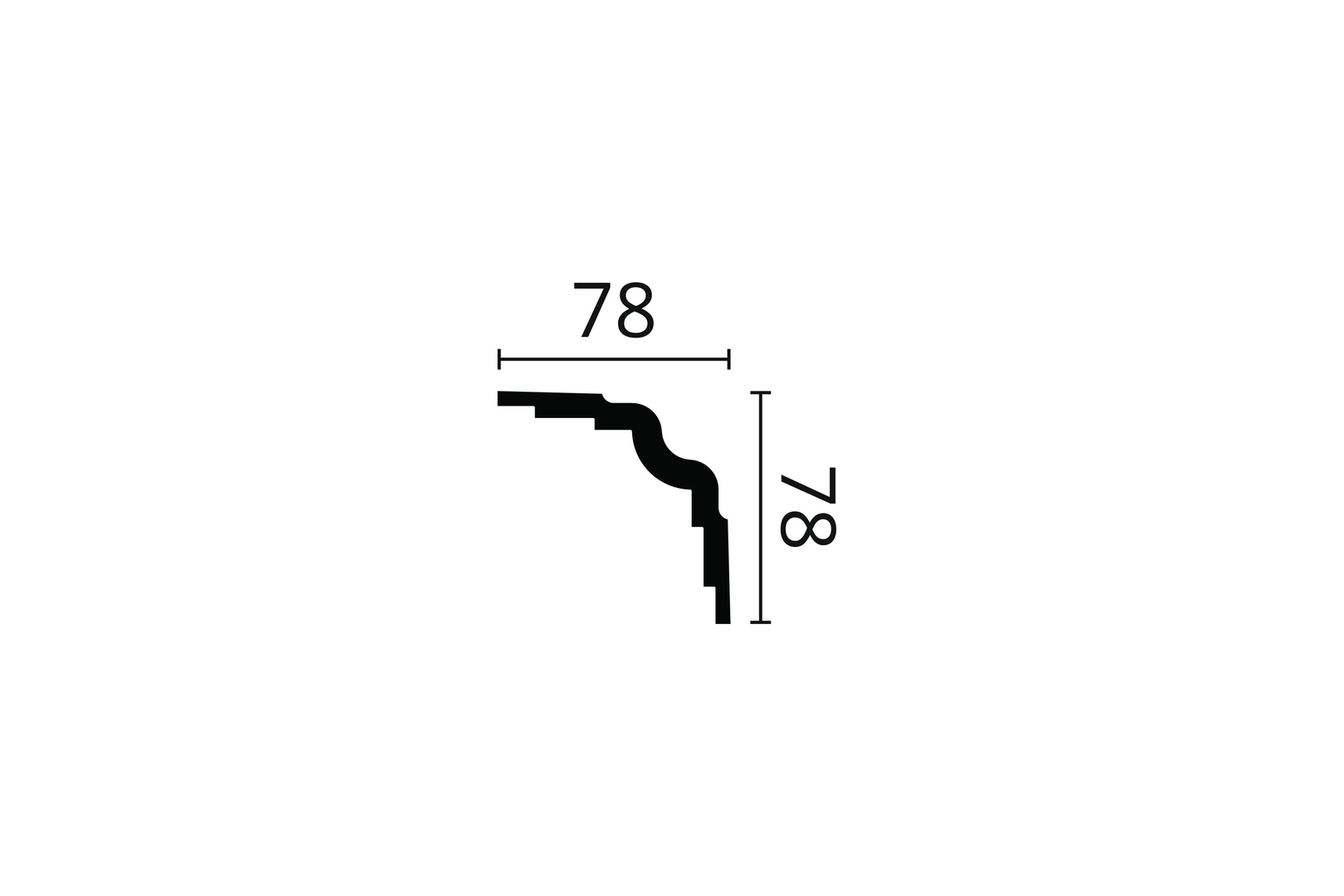 Listwa przysufitowa Wallstyl WT25 Noël & Marquet Noel & Marquet wys. 7,8cm