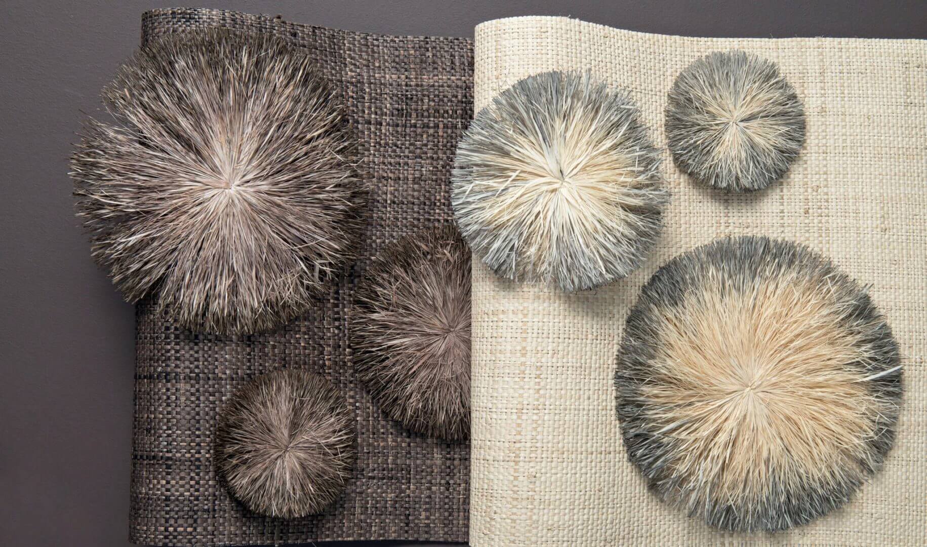 Tapeta Pompony CMO Paris Raphia Rosace Terre WRA 07 38 Raffia Wallcovering 2