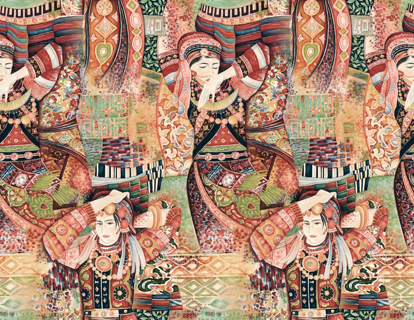 Tapeta orientalna Arte 97641 Odisha Dance Decors & Panoramiques