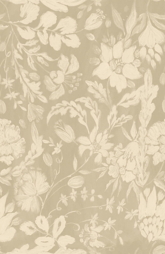 Tapeta Kwiaty Mind The Gap FLOWERY ORNAMENT Taupe WP30036 Transylvanian Roots