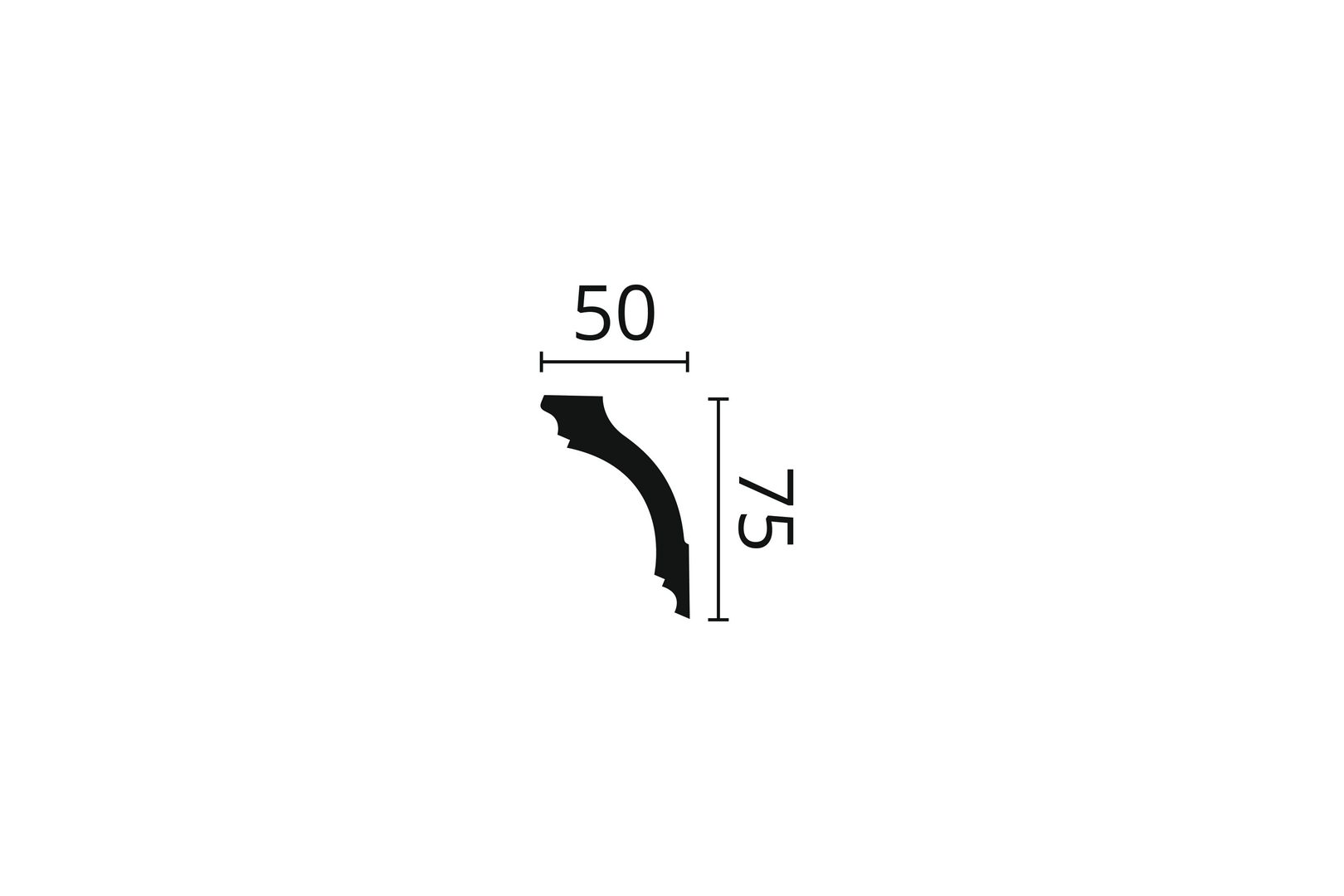 Listwa elastyczna sufitowa Arstyl Z1220 Flex Noël & Marquet Noel & Marquet wys. 7,5cm