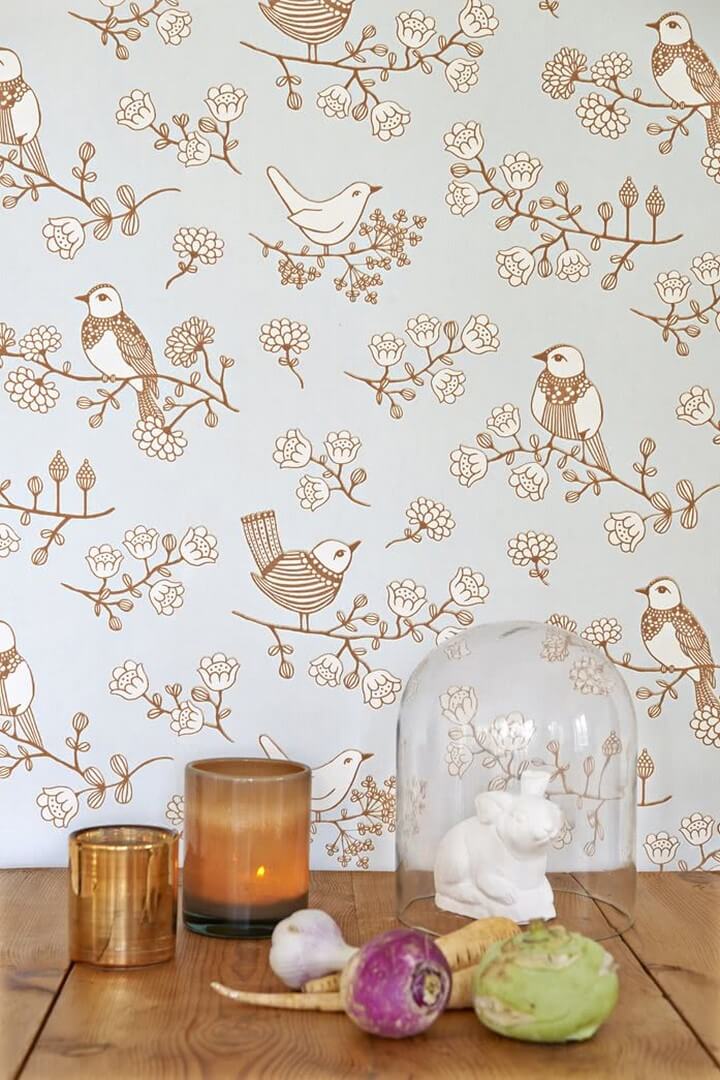 Tapeta w ptaszki i gałązki Majvillan 106-05 Sugar Tree