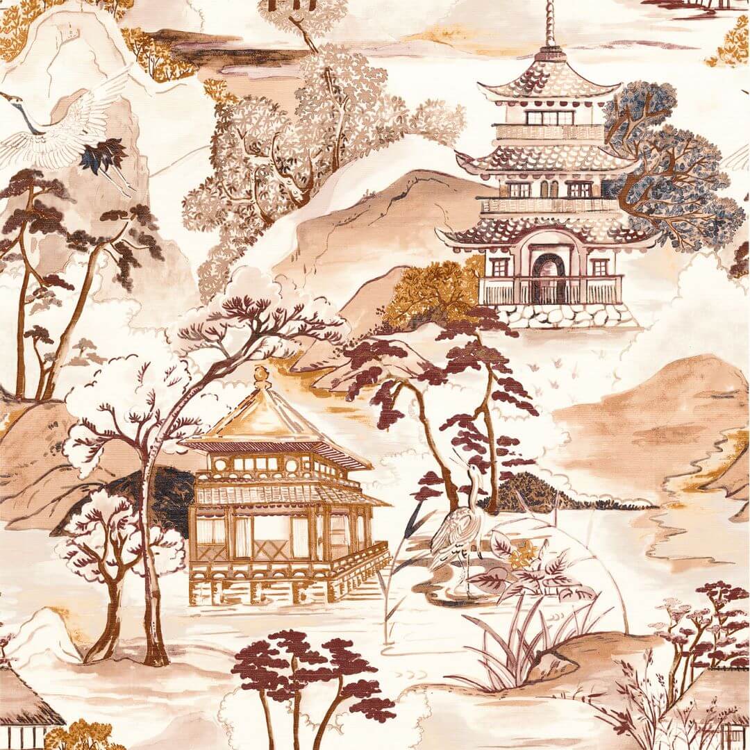 Tapeta w stylu japońskim Casamance 75310304 Nara Archipel
