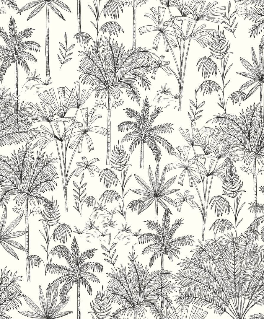 Tapeta w tropikalne rośliny Caselio NGR103030911 Jardin Majorelle Nos Gravures