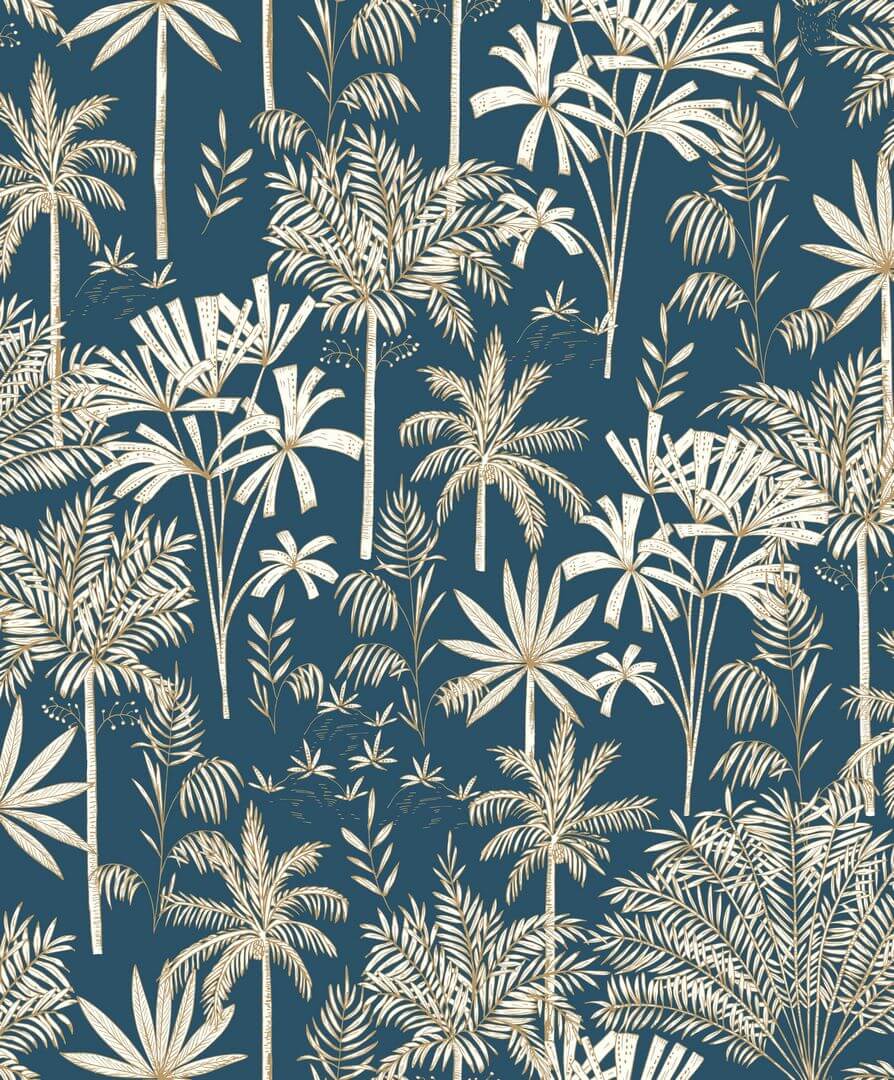 Tapeta w tropikalne rośliny Caselio NGR103036221 Jardin Majorelle Nos Gravures