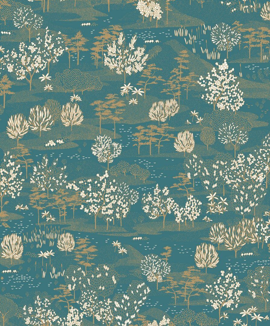Tapeta roślinna Caselio NGR103046244 Jardin D'Olinda Nos Gravures