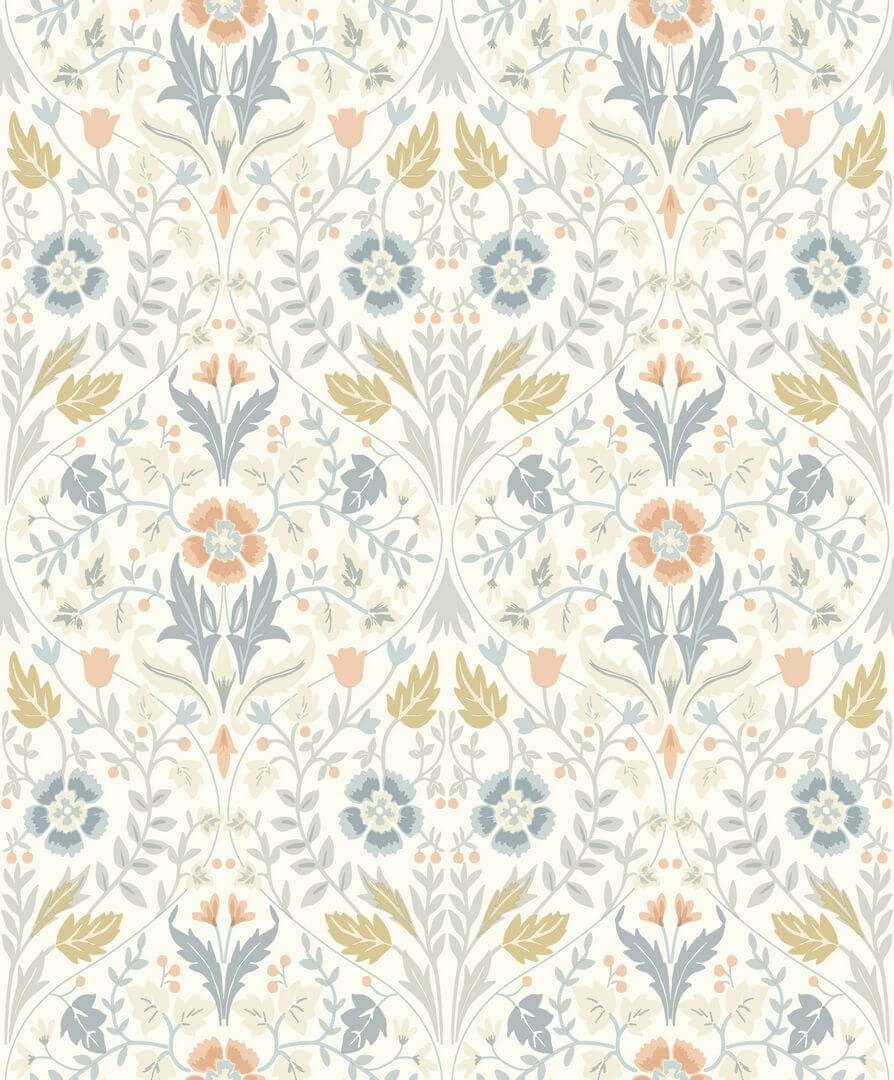 Tapeta Roślinny Ornament Casadeco ARCR86336105 Archibald Arts & Crafts