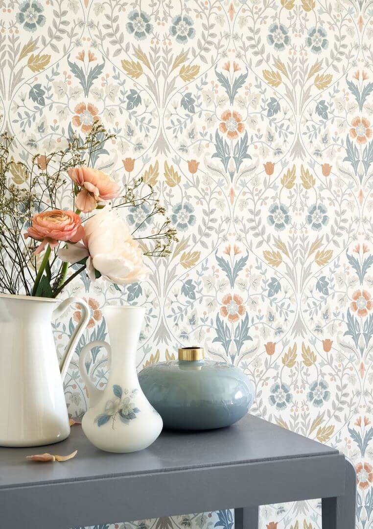 Tapeta Roślinny Ornament Casadeco ARCR86336406 Archibald Arts & Crafts