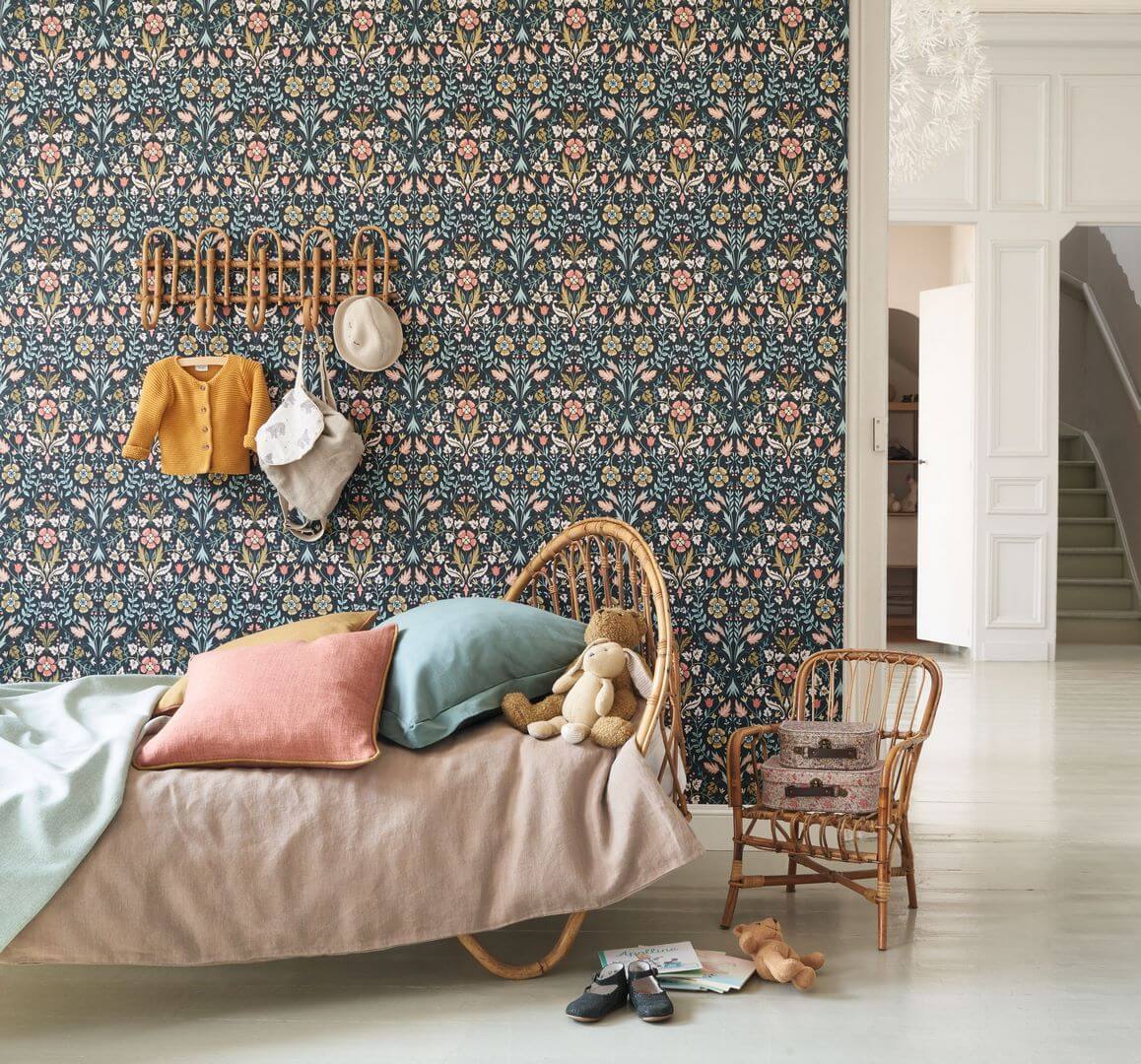 Tapeta Roślinny Ornament Casadeco ARCR86336406 Archibald Arts & Crafts