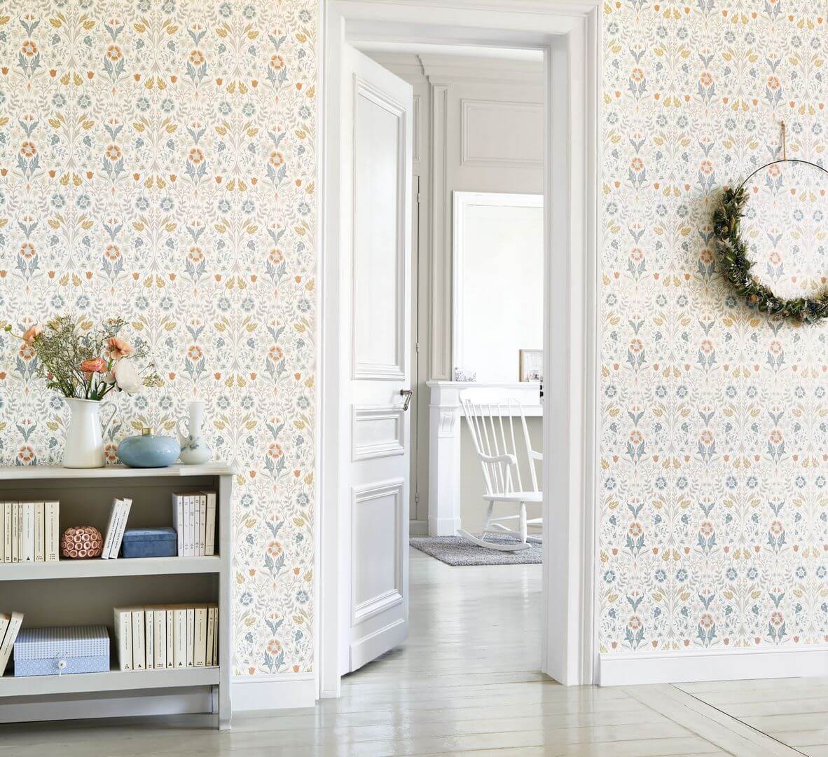 Tapeta Roślinny Ornament Casadeco ARCR86337401 Archibald Arts & Crafts