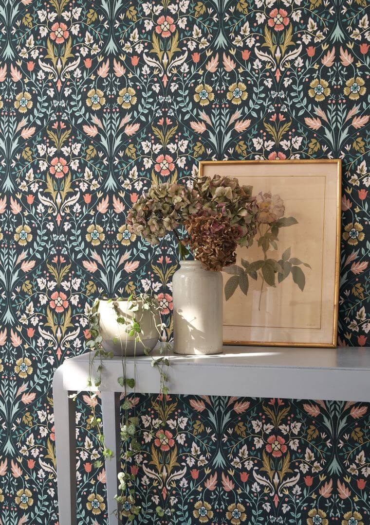 Tapeta Roślinny Ornament Casadeco ARCR86339412 Archibald Arts & Crafts