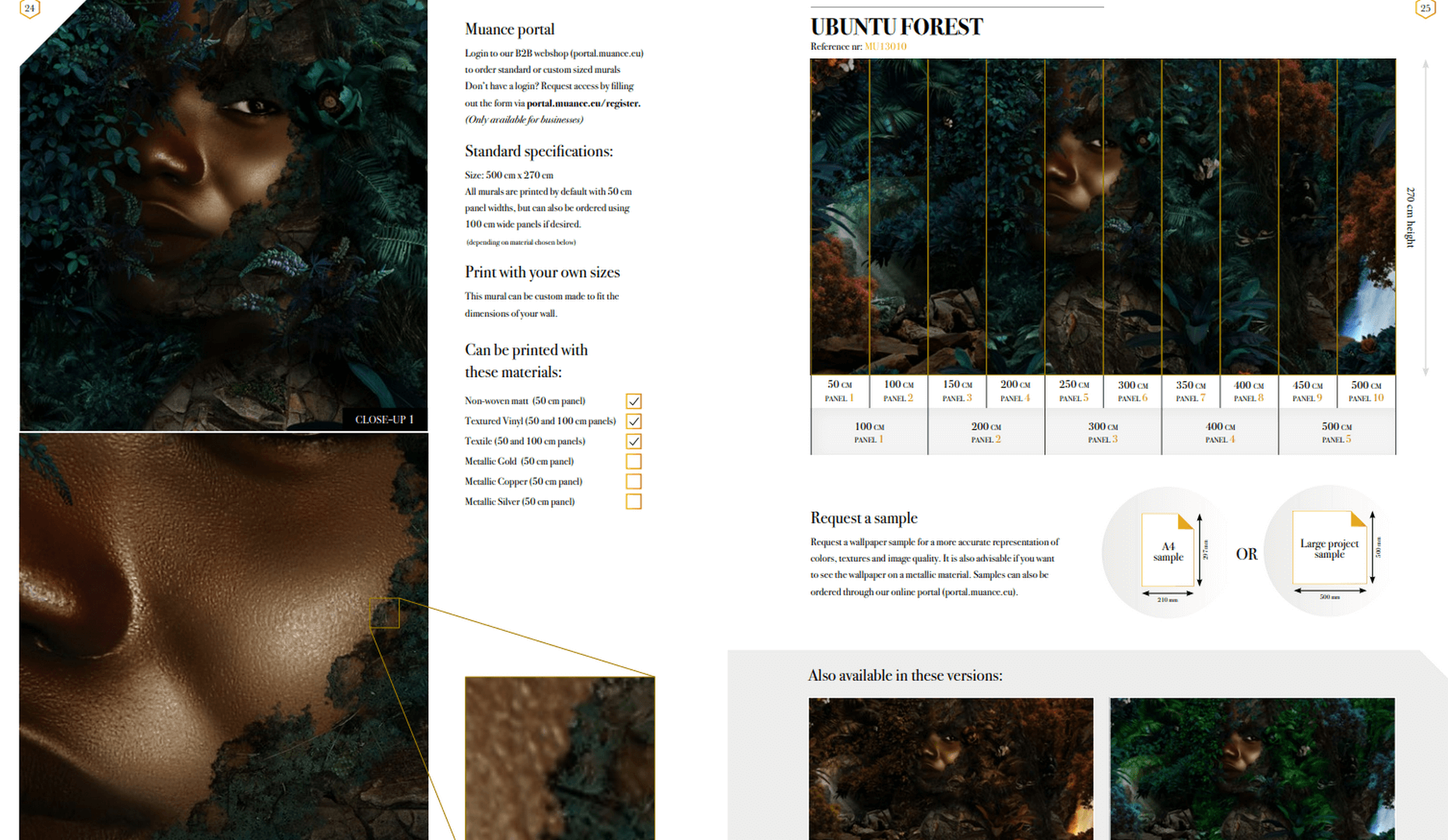 Tapeta Tropikalny Las Muance MU13010 Ubuntu Forest Amber