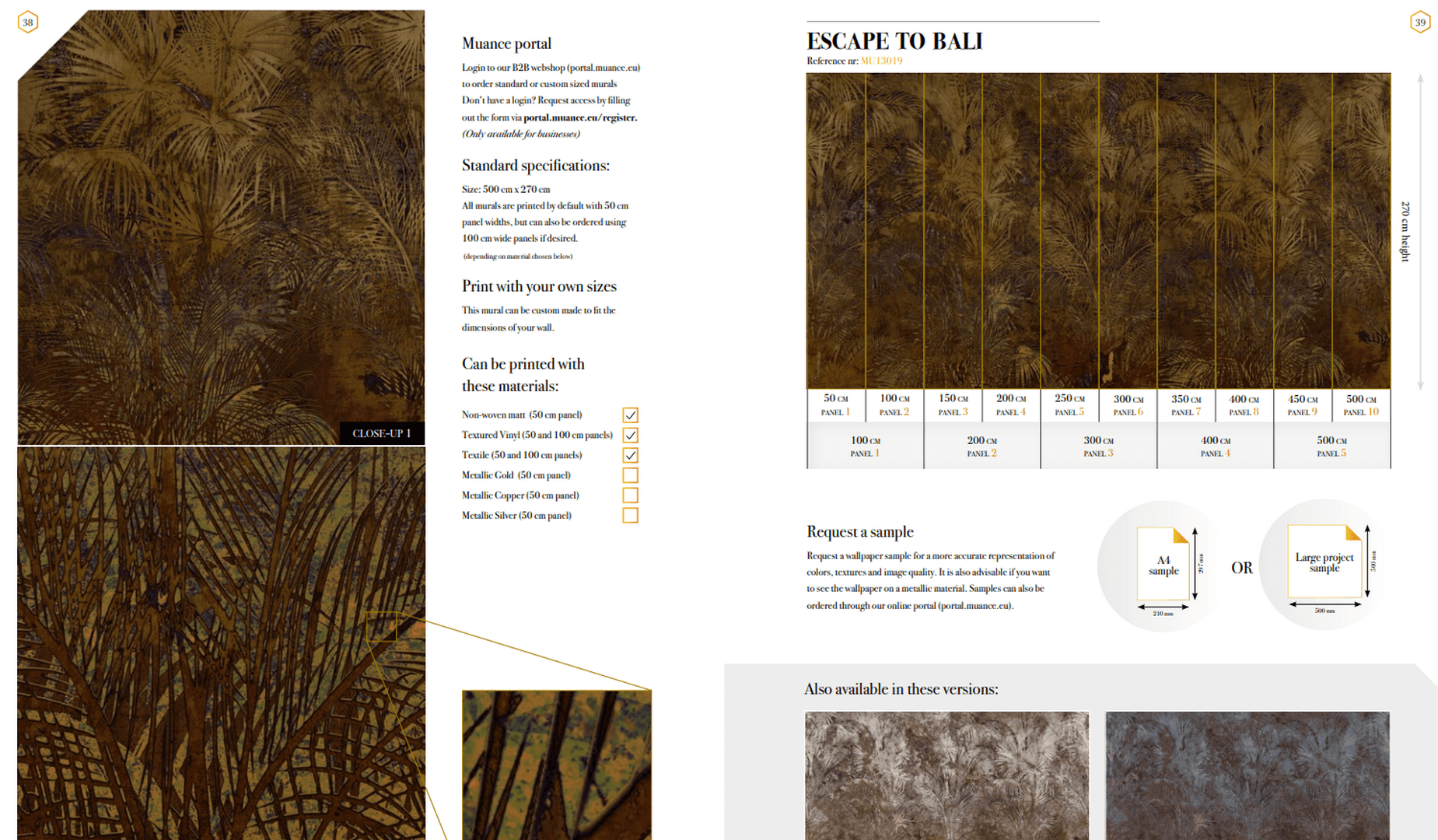 Tapeta Palmy Muance MU13019 Escape To Bali Amber