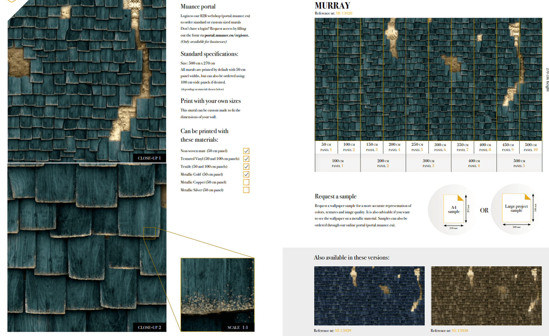 Tapeta Nowoczesna 3D Muance MU13030 Murray Amber
