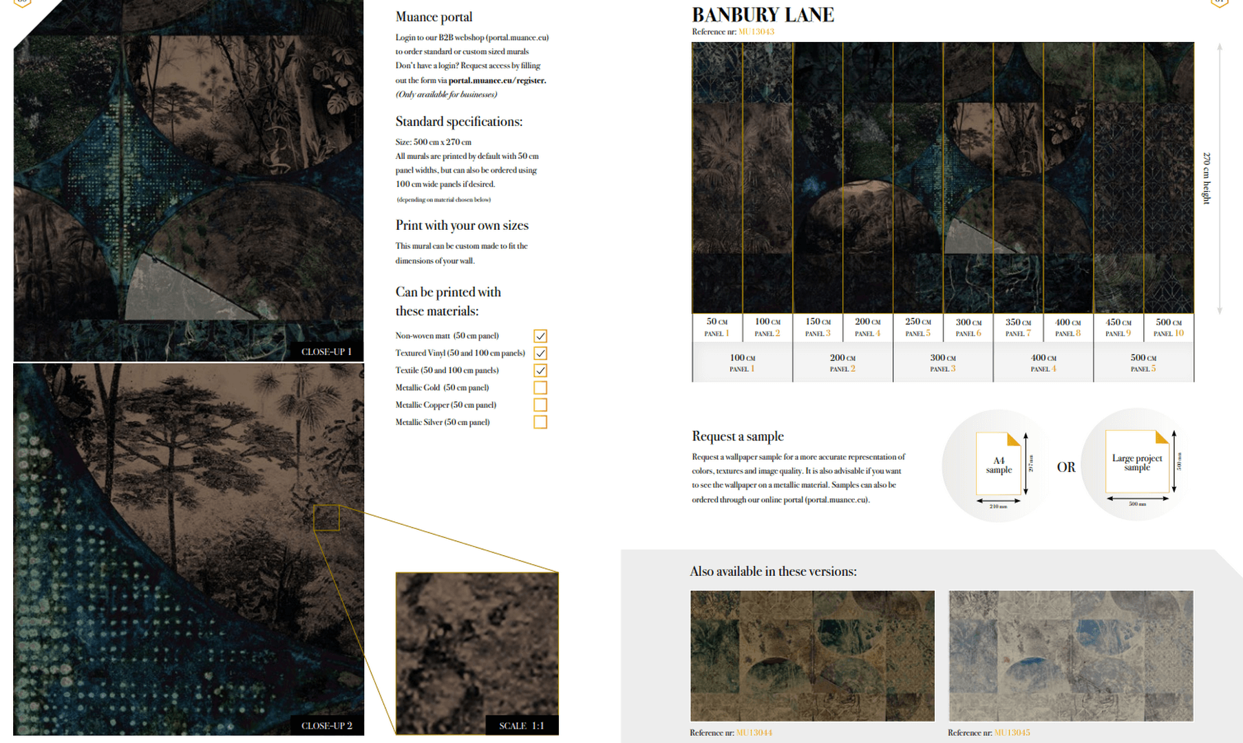 Tapeta Nowoczesna Muance MU13043 Banbury Lane Amber