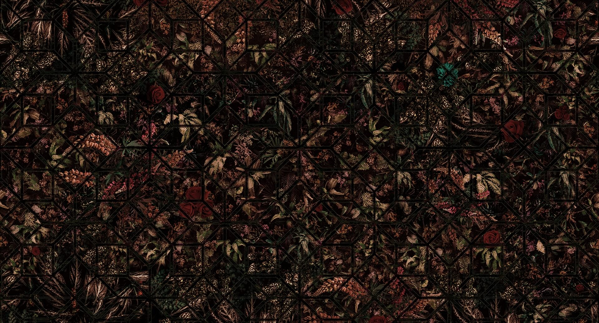 Tapeta z roślinnym wzorem Muance geometryczna MU13053 Eldorado Amber