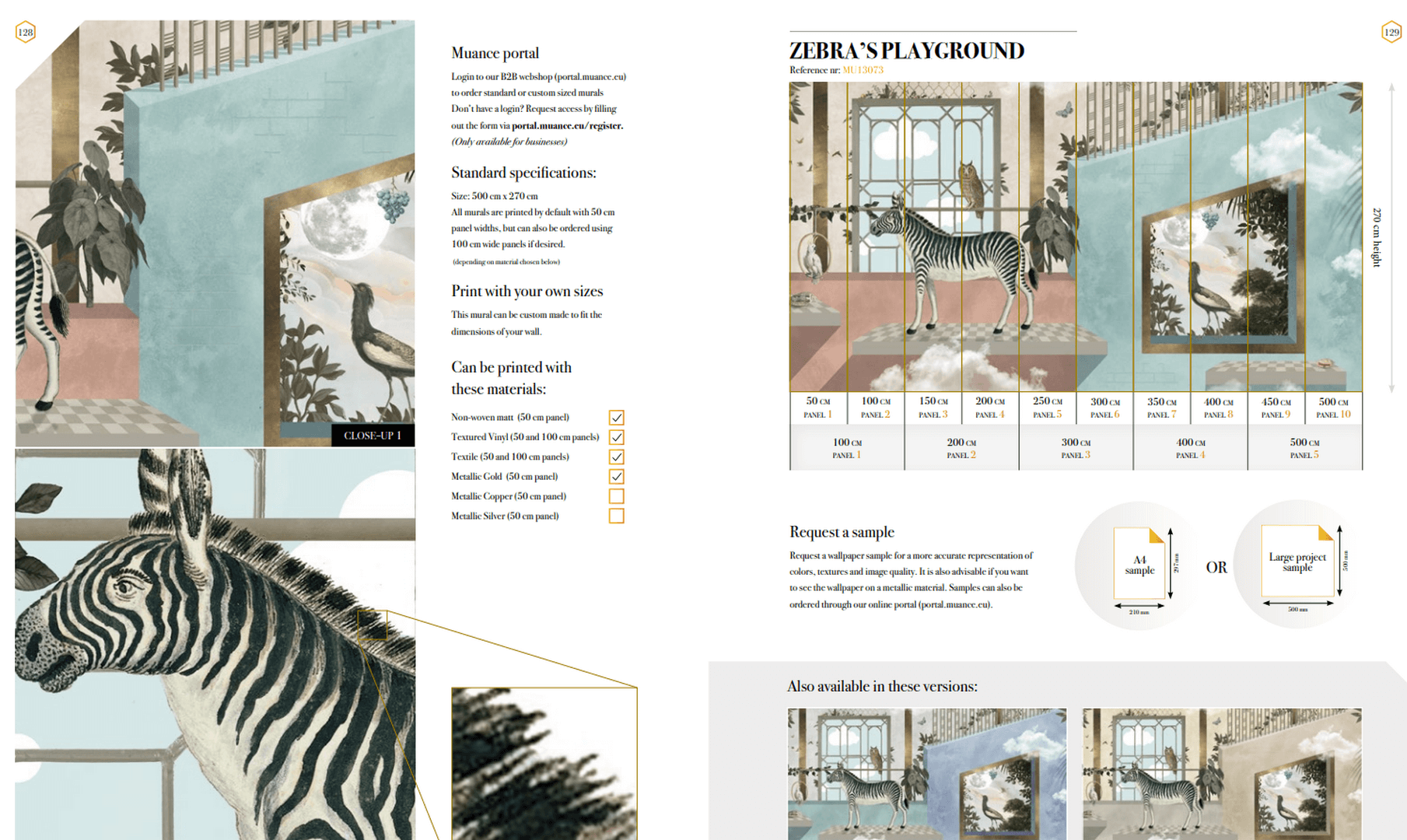 Tapeta Zwierzęta Muance MU13075 Zebra's Playground Amber