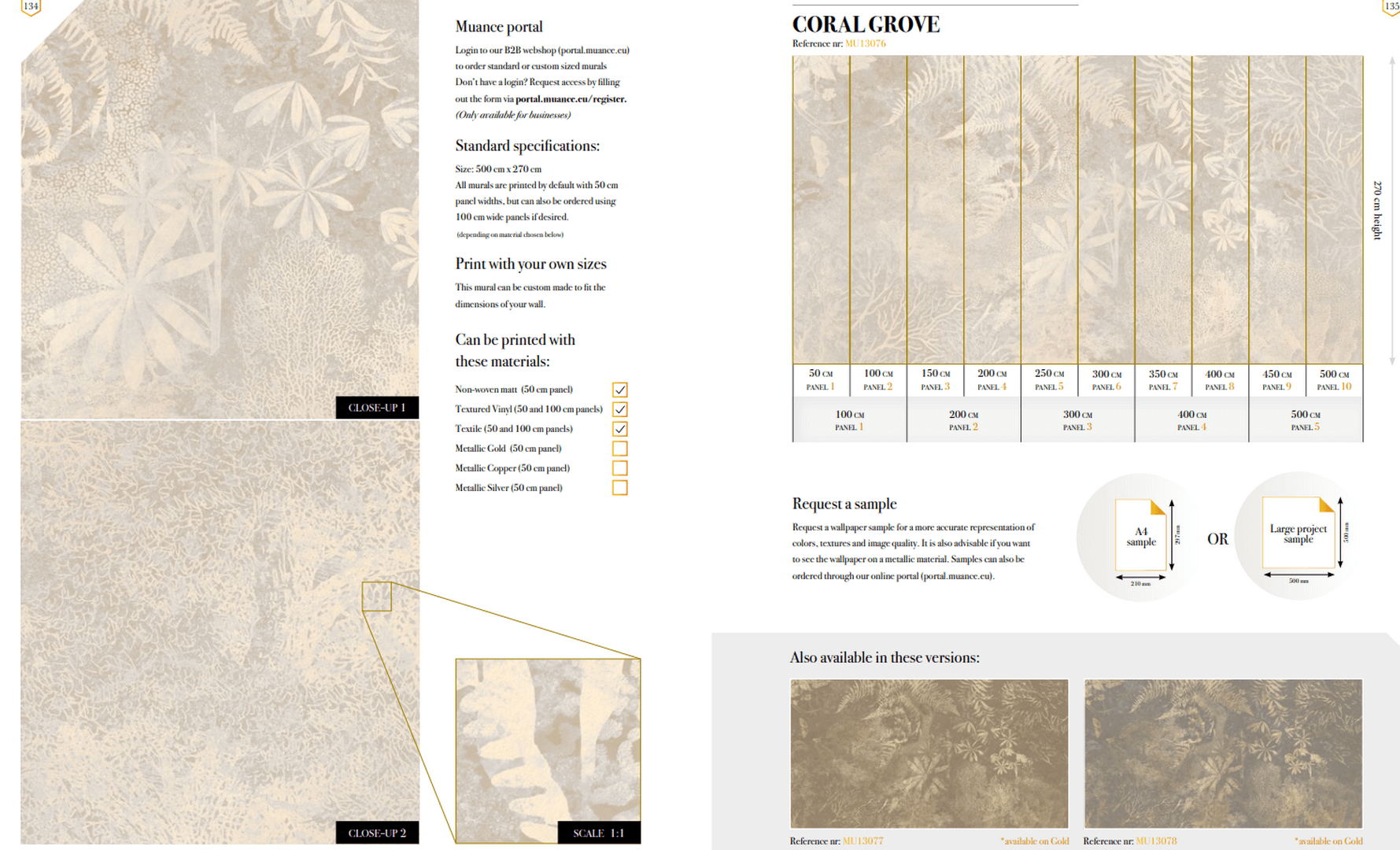 Tapeta Roślinna Muance MU13076 Coral Grove Amber