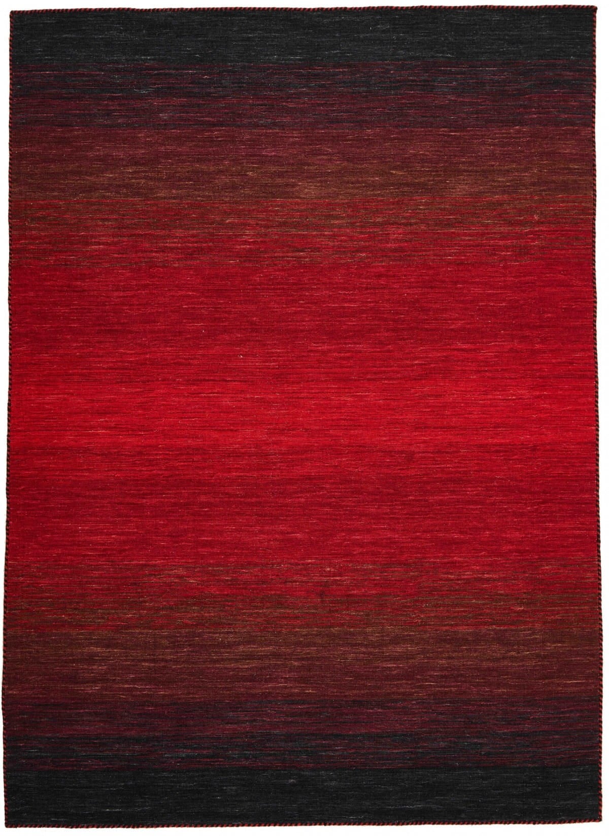 Dywan cieniowany czerwono-czarny Panorama Kelim Black Red Reza's