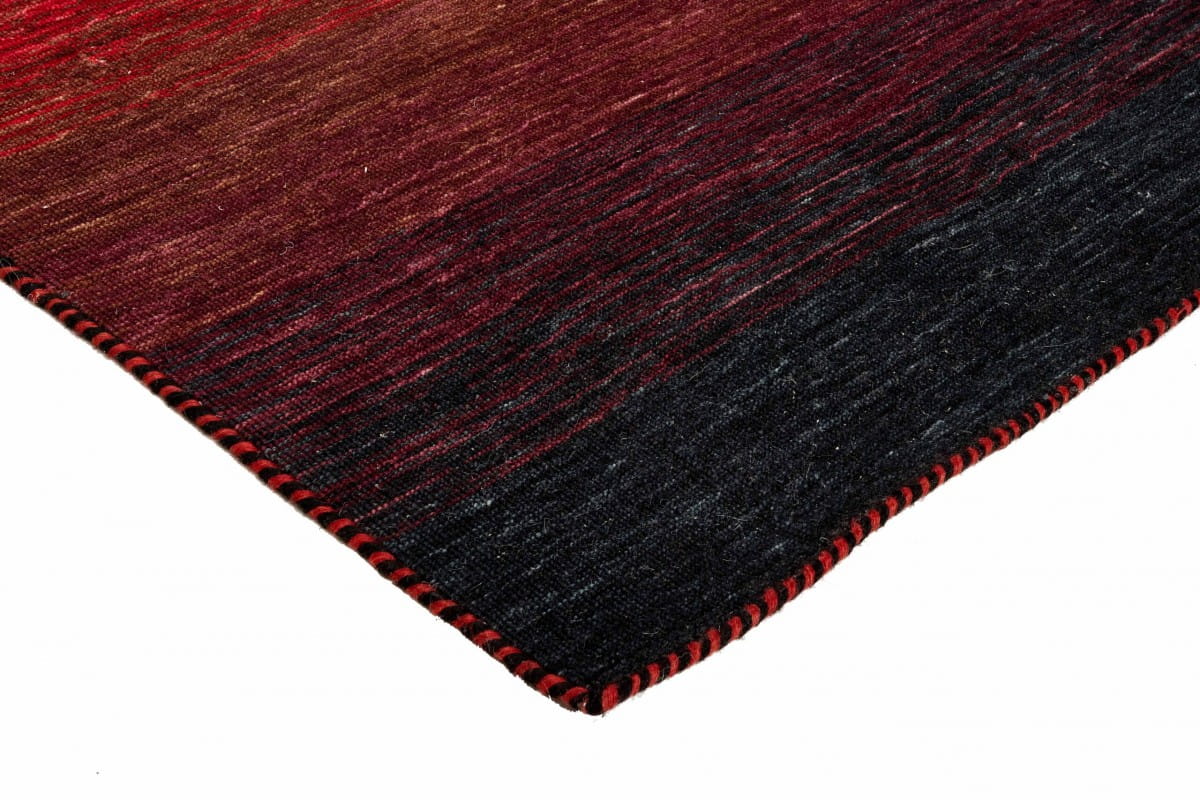 Dywan cieniowany czerwono-czarny Panorama Kelim Black Red Reza's