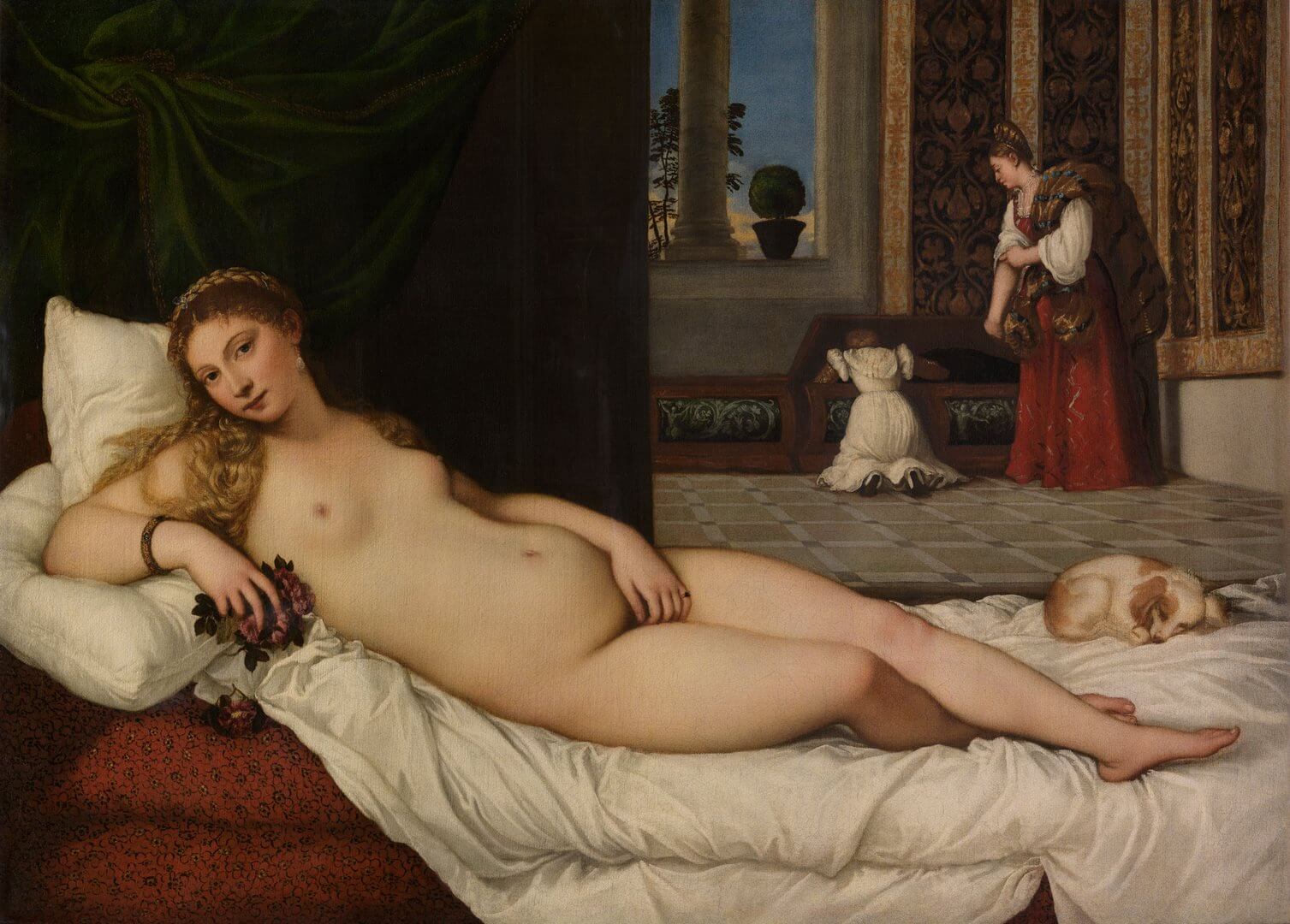 Fototapeta Malarstwo Tecnografica 74616-1 Tiziano Vecellio: Venus of Urbino Italian Masterpieces