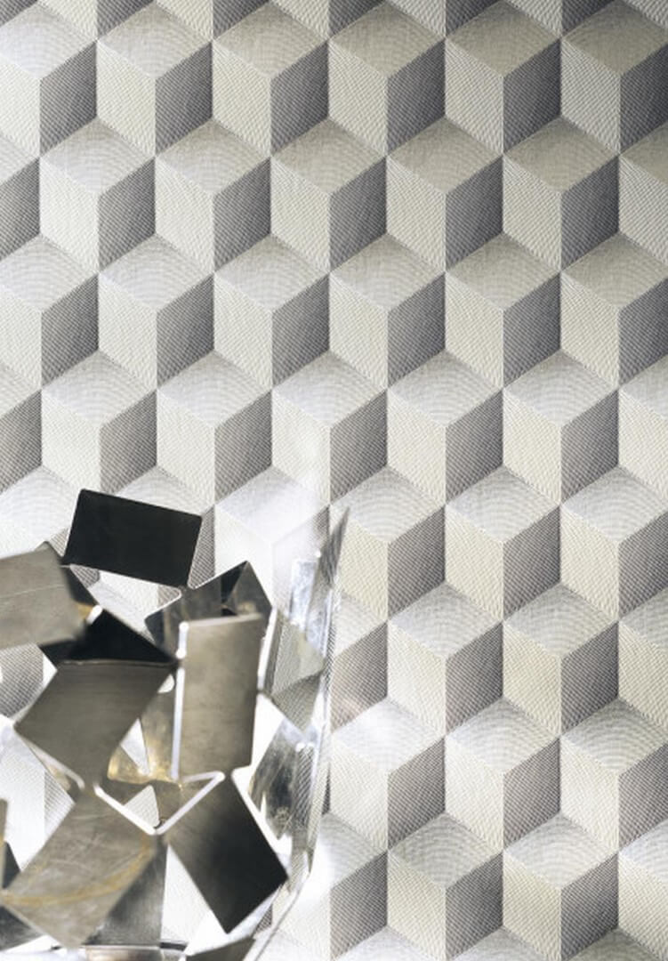 Tapeta Sześciany Metaliczna Casadeco PERP28350109 Square 3D Perception