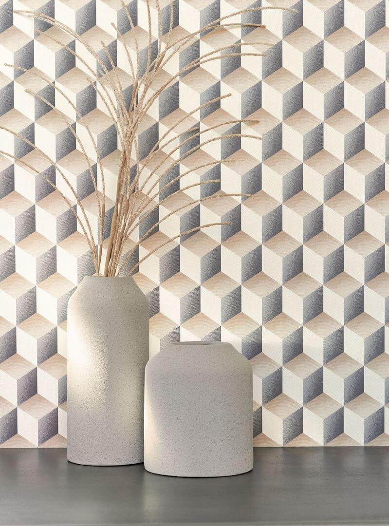Tapeta Sześciany 3D Casadeco PERP86472420 Rythm Perception
