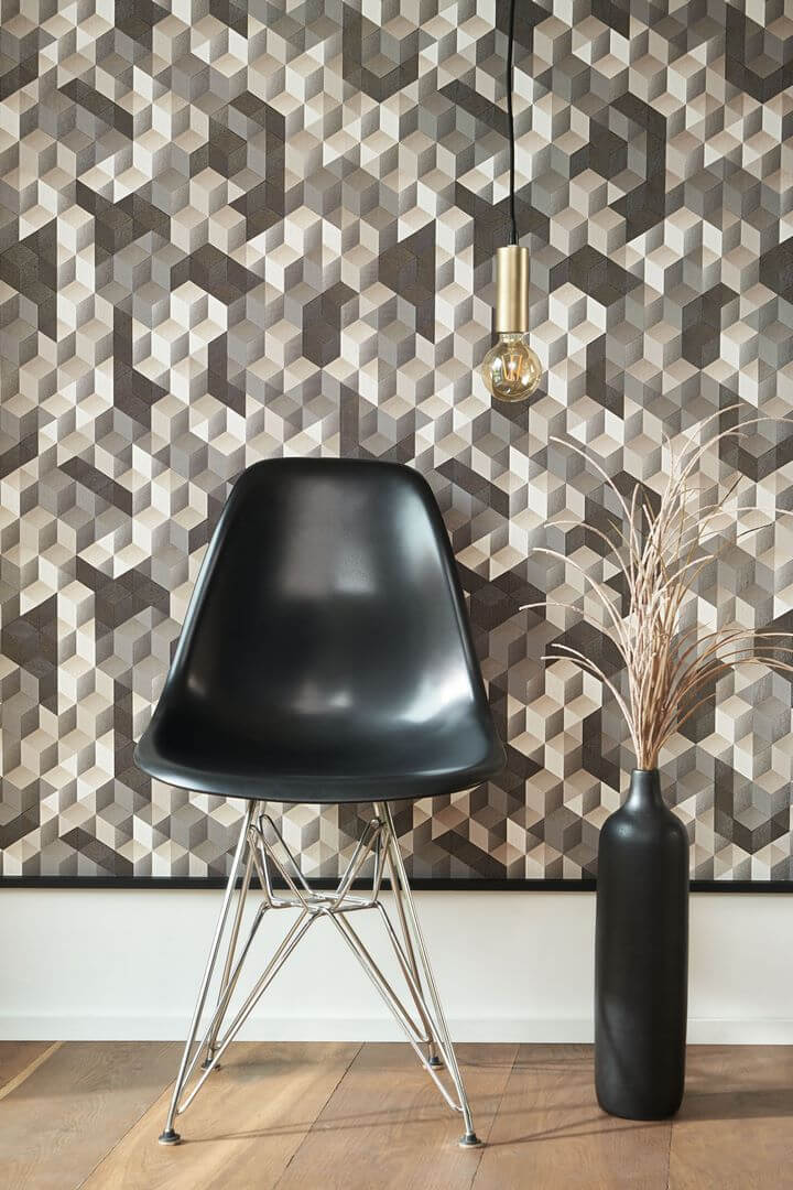 Tapeta Geometryczna 3D Casadeco PERP86482422 Tetrimino Perception