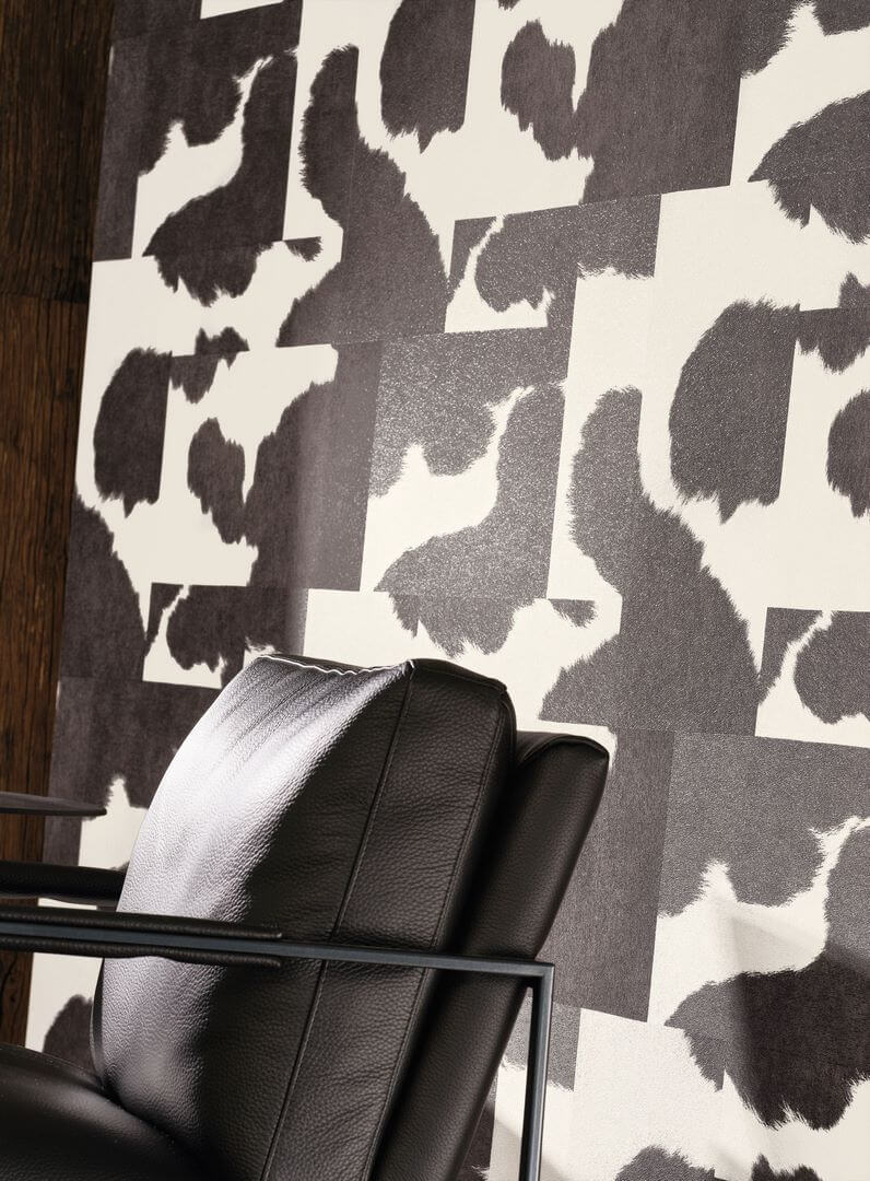 Tapeta patchwork skóra krowy Casadeco LEAT87189514 Normandie Leathers